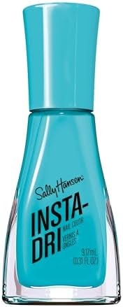 Sally Hansen Insta-Dri Electric Feels Nail Polish | Quick Dry, Long Lasting, Streak-Free Shine | Opaque, Shiny | 490 Electric Splash | Neon Blue Nail Color