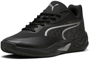 Puma Men's All-Pro Nitro Basketball Shoes, Black-Aged Silver AH25, 9.5