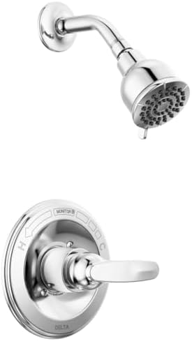 Delta Foundations 13 Series 2-Spray Shower Faucet Set, Chrome Shower Head and Handle Set, Valve Trim Kit, Chrome BT13210 (Valve Not Included)