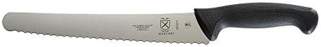 Mercer Culinary M23211 Millennia Black Handle, 10-Inch Left Handed Wavy Edge Wide, Bread Knife