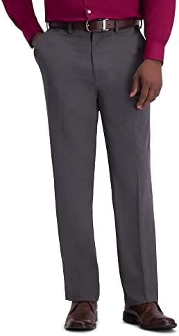 J.M. Haggar mens 4-way Stretch Diamond Weave Classic Fit Separate Coat Business Suit Pants Set, Dark Gray, 38W x 29L US