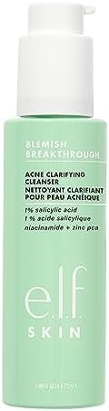 e.l.f. SKIN Blemish Breakthrough Clarifying Cleanser, Gel Cleanser For Removing Makeup, Controlling Oil & Clarifying Pores, 1% Salicylic Acid