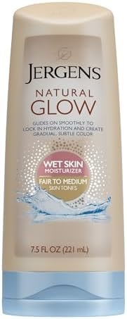 Jergens Natural Glow In Shower Lotion, Self Tanner, Fair To Medium, 7.5 oz