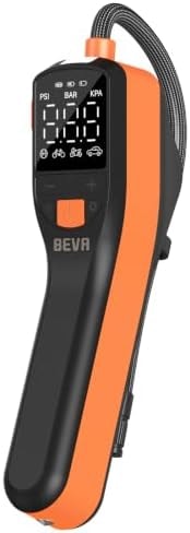 BEVA Tire Inflator Portable Air Compressor, Fast Inflation Bike Pump with Digital Pressure Gauge and LED Light, 150PSI Portable Air Pump for Car Tires, Motorcycle, Bike, Ball