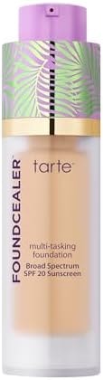 tarte babassu foundcealer dewy foundation Broad Spectrum SPF 20 Sunscreen – Foundation & Concealer in 1, Vegan Skincare Makeup, Medium Coverage, Cruelty-Free, full size, 16S fair-light sand