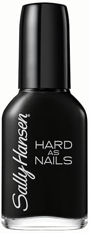 Sally Hansen Hard as Nails, Black Heart, Long Lasting, Chip Resistant, Opaque, Shiny Black Nail Polish