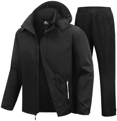 SWISSWELL Men's Rain Suits Waterproof Lightweight Windbreaker Jacket & Pant