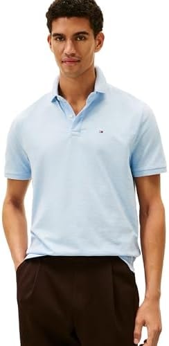Tommy Hilfiger Men's Polo Shirt Classic Fit, Malaga Blue Heather 3X Large