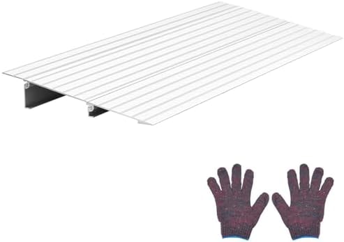 VEVOR Door Threshold Ramp 2‘’ Rise Aluminum Alloy Threshold Ramp Rated 800 lbs Load Capacity, Handicap Ramps for Home Steps for Wheelchair, Scooters, Power Chairs, Walkers, Bicycle, Tricycle