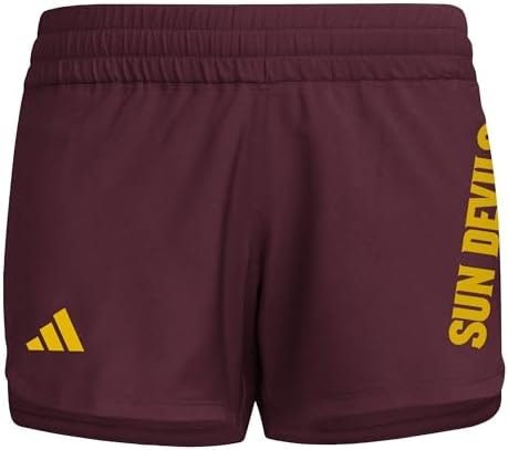 adidas Women's D4T Woven Arizona State University Training Shorts, Team Maroon/Team Collegiate Gold/Arizona State University, Large/3" Inseam