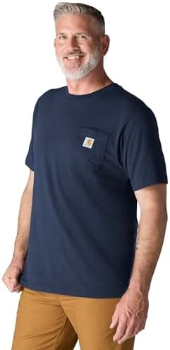 Carhartt Men's Iconic K87 Pocket T-Shirt, Navy, X-Large
