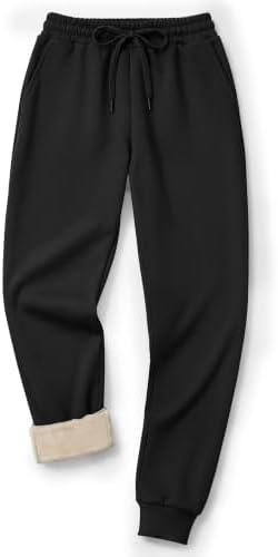 Mens Fleece Lined Sweatpants - Thick Winter Thermal Warm Joggers Pants