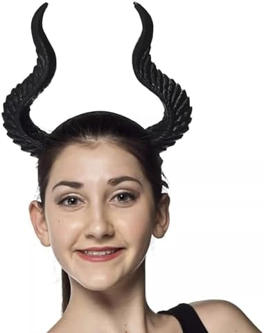 HMS Unisex Adults Supersoft Malevolent Horns Costume Accessories, Black, One Size US
