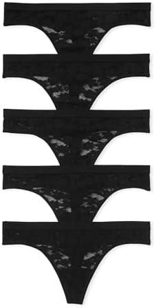 Victoria's Secret PINK Women's Allover Lace Thong Underwear, Daisy Lace, S