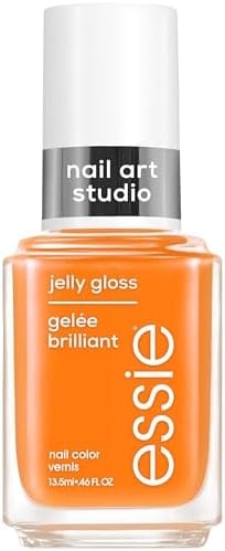 essie Nail Art Studio Jelly Gloss Polish, Vegan, Sheer Orange Nail Polish, Apricot Jelly, 0.46 Fl Oz