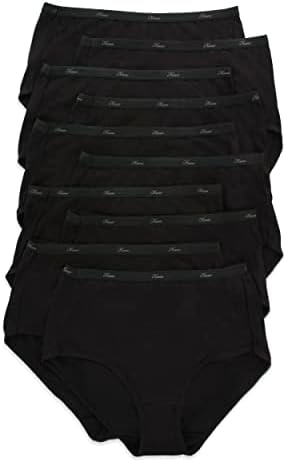 Hanes womens Cotton Brief Underwear, 30 Pack - Brief Black, 7 US