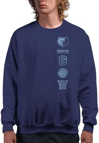 Junk Food NBA - Memphis Grizzlies Stacked Logo Adult Crewneck