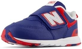 New Balance Kid's 574 V1 New-B Hook and Loop Sneaker, Inkwell/White, 2 M Infant