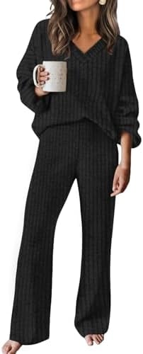 RUMIA Lounge Sets for Women 2 Piece Matching Sets Black L