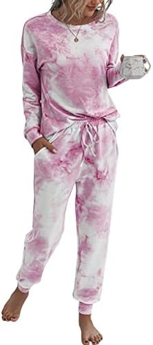 PRETTYGARDEN Women's 2 Piece Loungewear Pajama Sets, Pink,M