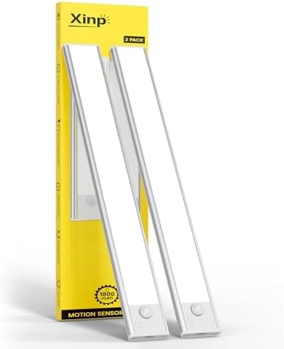 xinp 7.8 inch Under Cabinet Lighting Rechargeable 2 Pack Battery Operated
