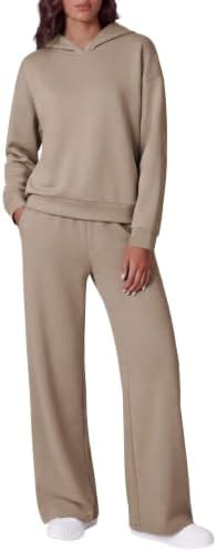 Ekouaer 2 Piece Sets for Women Matching Lounge Sets Sweatsuits Hoodie