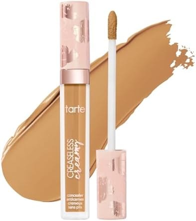 tarte creaseless creamy full-coverage concealer – Waterproof Hydrating Longwear, Niacinamide & Caffeine for covering Dark Circles & Blemishes, Vegan & Cruelty-Free, full size, 47S tan-deep sand