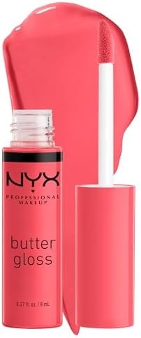 NYX PROFESSIONAL MAKEUP Butter Gloss, Non-Sticky Lip Gloss - Sorbet (Vibrant Coral)