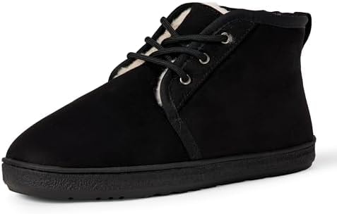Amazon Essentials Men's Sherpa Lined Chukka Boot, Black, 13