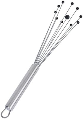 Restaurantware 10.5 in Stainless Steel Ball Whisk with Silicone Tips - 24 Pack - German Standard Sauce & Gravy Whisk, Non-Scratch, Dishwasher Safe - Non-Stick Silicone Ball Whisk for Baking