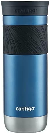 Contigo Byron Vacuum-Insulated Stainless Steel Travel Mug, 20oz - Leak-Proof Lid, BPA-Free, Blue Corn - Perfect Reusable Cup for Coffee or Water; hot and cold beverage holder