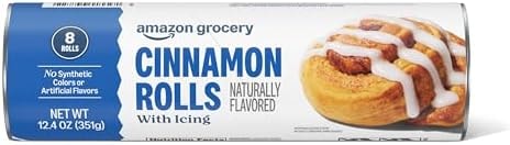 Amazon Grocery, Cinnamon Roll Dough with Original Icing, Makes 8 Rolls, 12.4 Ounce