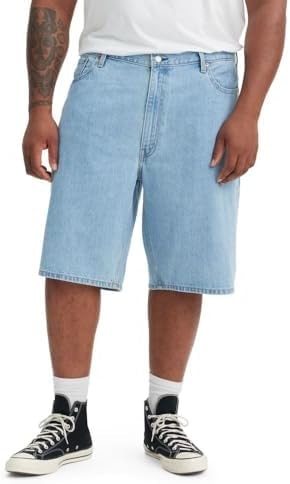 Levi's Men's 569 Loose Straight Denim Shorts, (New) Light Run Short, 50