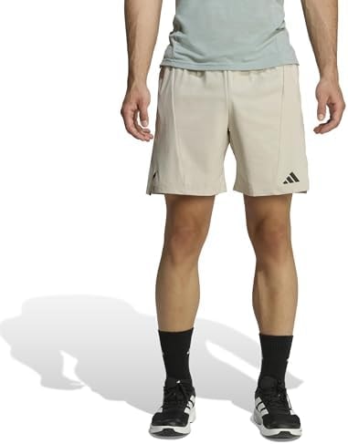 adidas Men's Designed for Training Workout Shorts, Wonder Alumina, X-Small/5"