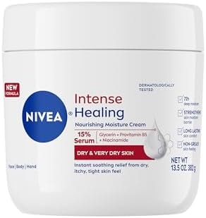 NIVEA Intense Healing Body Cream for Dry Skin with Glycerin, 13.5 Oz
