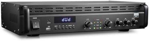 Donner Power Amplifier, 2 Channel Audio Amplifier with Bluetooth 5.3, EQ Controls, 100W RMS and 225W @4Ω Bridgeable, Versatile Inputs, for Home Party, Live Sound, DJs and Garage, MAMP7