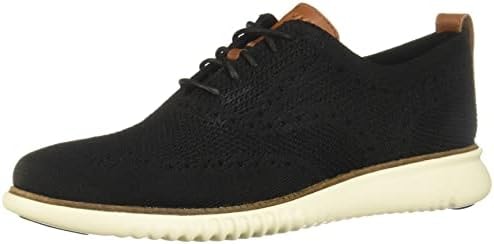 Cole Haan Men's 2.0 Zerogrand Stitchlite Oxford, Black/Ivory, 10