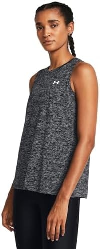 Under Armour Womens Tech Twist Tank Top, (001) Black / / White, X-Small