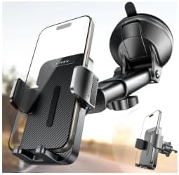 LISEN for iPhone 18 Pro Max Car Phone Holder 3-in-1 Suction Cup Mount-Black