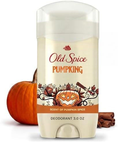Old Spice Aluminum Free Deodorant for Men, Fallidudes Limited Edition, 24/7 Frightful Freshness and Odor Protection, PumpKing Pumpkin Spice Scent, 3.0 oz