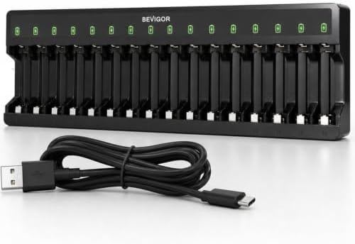 16 Bay Battery Charger AA AA for NiMH Rechargeable Batteries