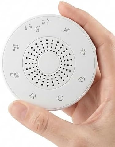 White Noise Sound Machine for Sleep, Portable White Noise Sound Machine with 30 Soothing Sounds, 3 Timers, Night Light, Memory Function for Baby Registry, Adults, Kids, Travel, Home, Office