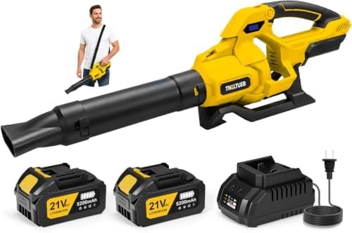 Cordless Leaf Blower with 5 Speed Modes,5.2Ah Battery Blowers for Lawn Care