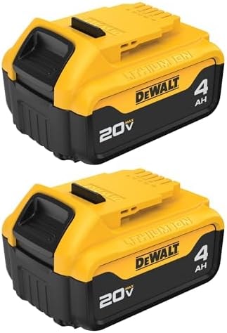 DEWALT 20V MAX* XR Battery, 4.0-Ah, 2-Pack (DCB204-2), Black