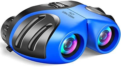 LET'S GO! Toys for 3+ Year Old Boys, Compact Waterproof Binocular for Kids Hunting-Hiking Presents for Kids Christmas Stocking Stuffers for 3-7 8-10 Year Old Grandkids Easter Toys for Boys Blue Gifts