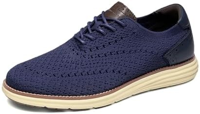 Bruno Marc Men's Mesh Casual Dress Shoes,Dark Blue,8