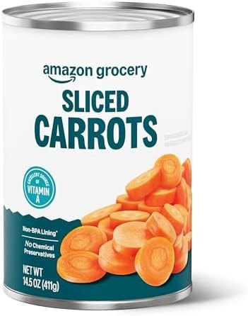 Amazon Grocery, Canned Sliced Carrots, 14.5 Oz