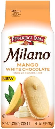 Pepperidge Farm Milano White Chocolate Mango Flavored Cookies, 7 Oz Bag