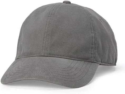 Amazon Essentials Men's Washed Cotton Baseball Cap, Charcoal, One Size