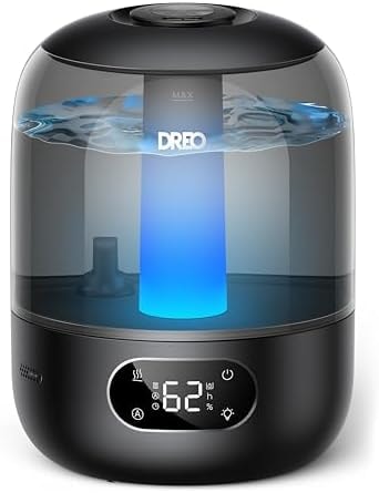 DREO 3L Humidifiers for Bedroom, 30H Runtime, 26 dB Quiet, Black